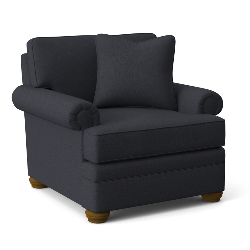 Kensington Armchair, Havana Finish, Frond Melon; 0448-24