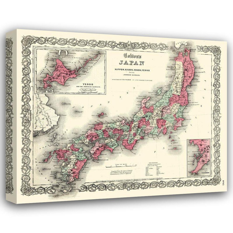 Art sur toile tendue par Red Barrel Studio® Colton Gallery: Japon - Colton, 1855 ITJA0032, H 15 po x l 17 po