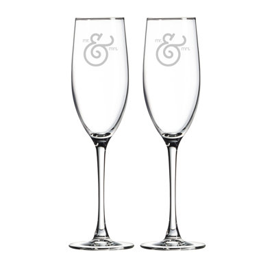 Ampersand Name And Date 8oz. Flute Set