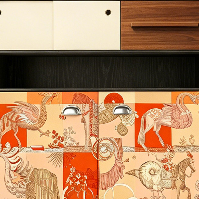 Modern Retro Simple Style Accent Cabinet