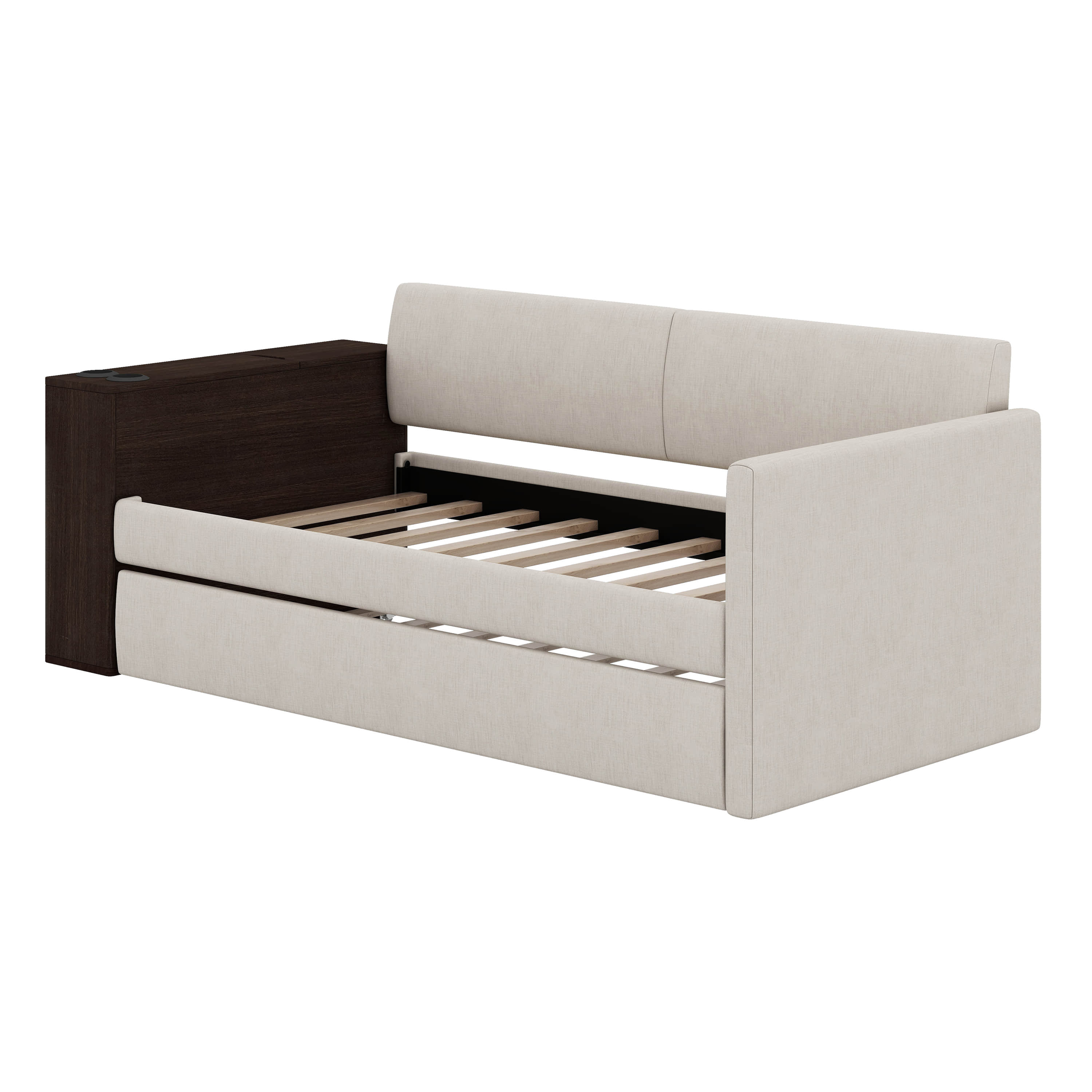 Latitude Run® Arael Twin Size Upholstery Daybed With Trundle | Wayfair