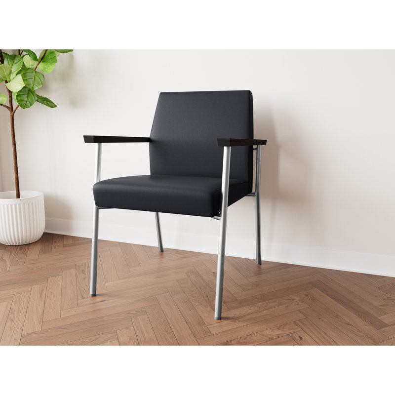 Lesro Chaise d'invité Mystic, Argent, Noir Modena