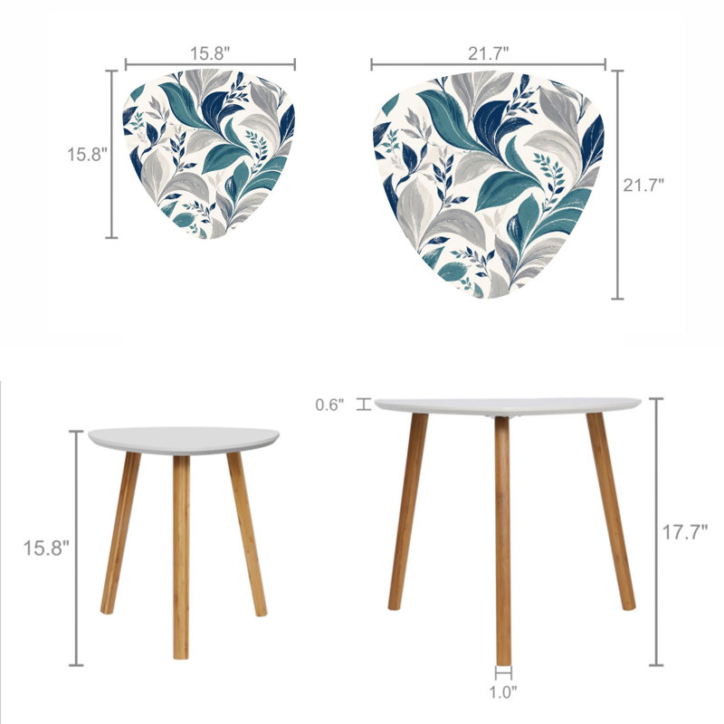 Ensemble de 2 tables basses gigognes Triangle