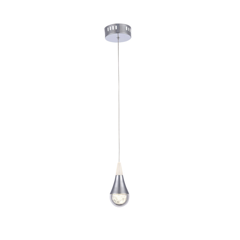 Servis Single Chrome Teardrop LED Pendant