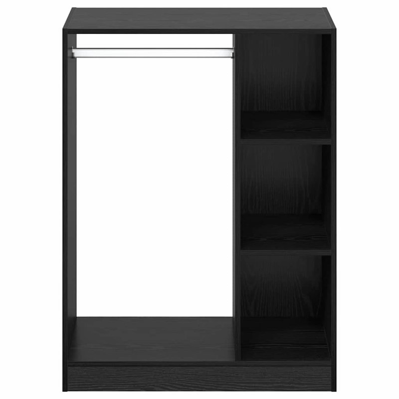 Wardrobe 77X48x102 Cm Engineered Wood, Black Oak