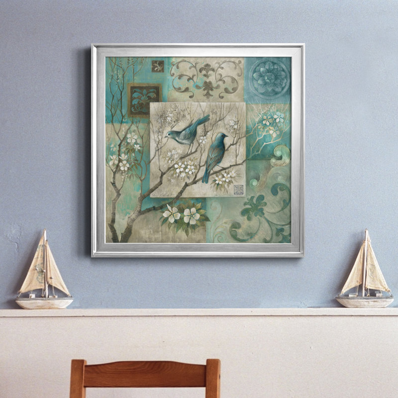 Arboretum Spring Song III - reproduction d'art sur toile, H 26,5 po x l 26,5 po x P 1,5 po, Argent