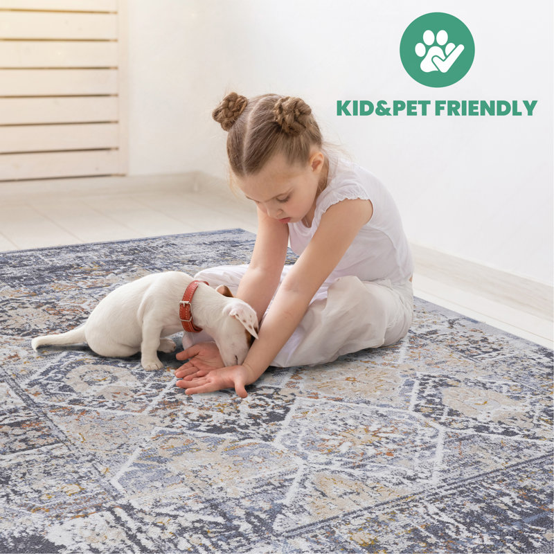 Collection 6X9 Multi / Traditional Area Rug, Rectangle 6'7" x 7'9"