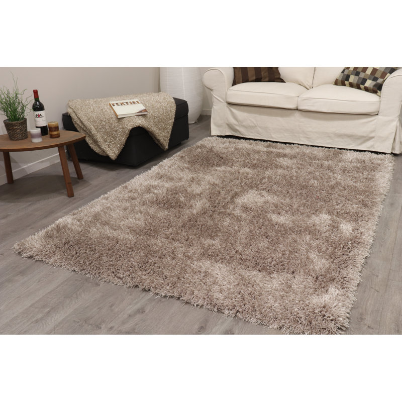 Solid Colour Shag Area Rug Set, Rectangle 120 x 170cm