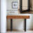 Solid Wood Entryway Table With Storage,Narrow Console Table With Fluted Design & Metal Legs, Functional Sofa Table For Hallway-1988846400
