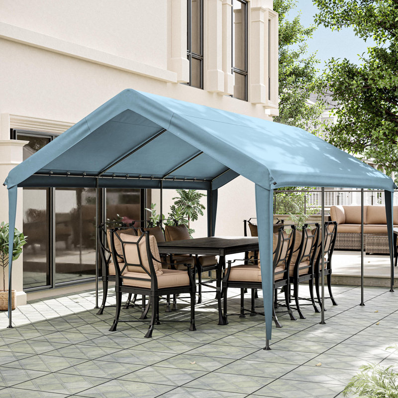 12X20 Ft Carport Canopy Replacement Cover, Carport Roof Cover Only (Frame Is Not Included), Light Blue
