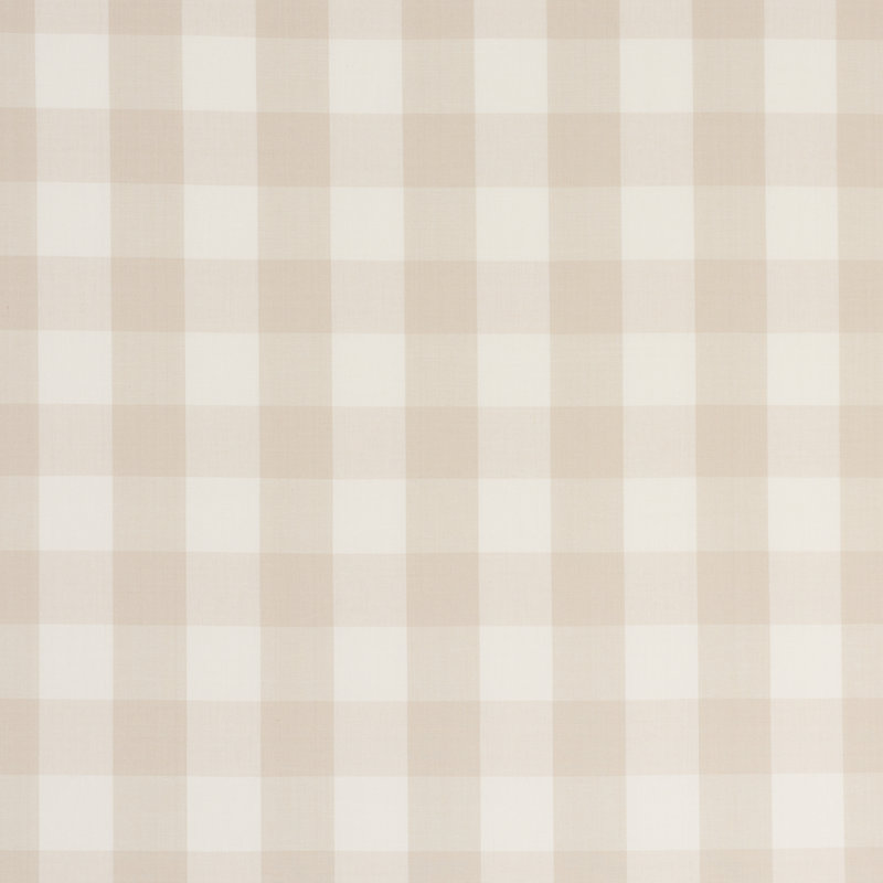 Camden Cotton Check Fabric, Natural