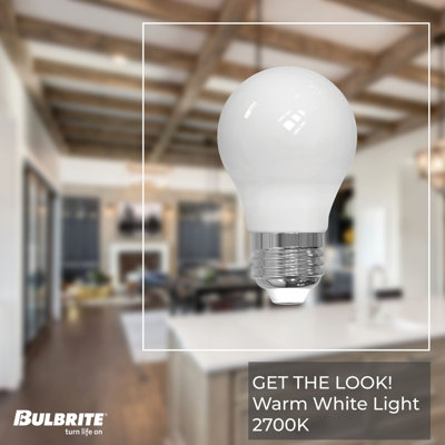 7 Watt Dimmable A15 Light Bulb With Milky Glass Finish And Medium (E26) Base