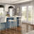 Parlex Upholstered Bar Stool with Metal Frame-745890097