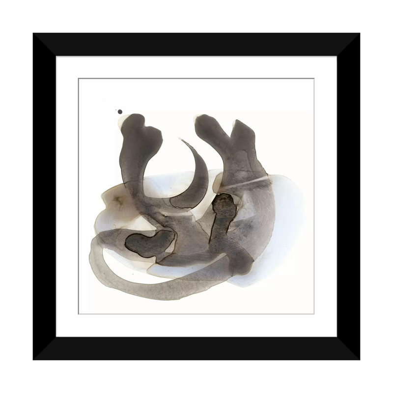 «Embodiment I», impression sur toile, Papier d'art encadré noir, Blanc, H 16 po x l 16 po x P 1 po