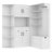 Multifunctional left-right combination hall cabinet (can be used separately) with storage and 4 hooks, storage cabinet/ hall tree 2 in 1 for living room, kitchen and hallway-499418336