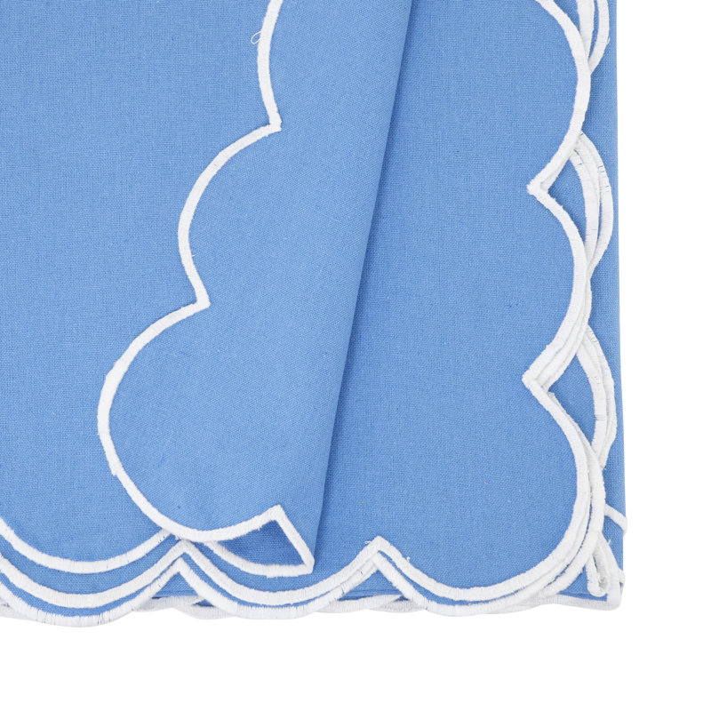 Nappe Scalloped Edge, Bleu