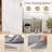 Shoe Storage Bench With Removable Seat Cushion 3 Side Storage Compartments