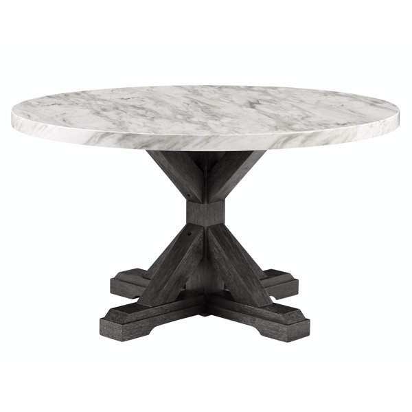 Gracie Oaks Briaroaks Round Solid Wood Base Dining Table - Wayfair Canada