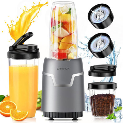 Smoothie Blender, Personal Blender For Shakes And Smoothies, Blenders And Grinder Combo For Kitchen With To-Go Cup And Lid For Protein Shake, Baby Food, Frozen Drink