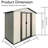 5X3, Outdoor Garden Tool Shed, Aluminum Alloy Frame, Long - Lasting Performance, Cream White, New Design, Modern Look, Spacious Interior, Tools, Ventilated, Waterproof Installation Manual Storage