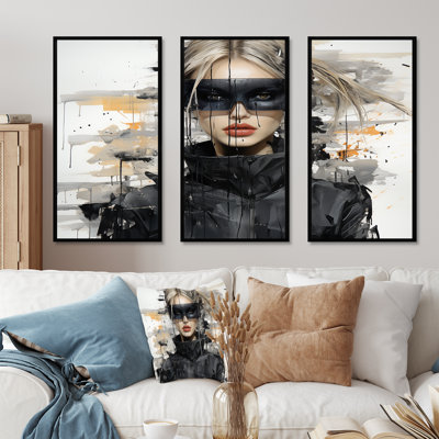 Art mural noir et gris mode futuriste I - Dior