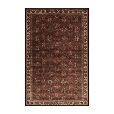 Tapis persan noir lavable à la machine