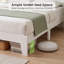 Full Size Bed Frame, Modern Platform Bed with Headboard, No Box Spring Needed White-629471433-629471439