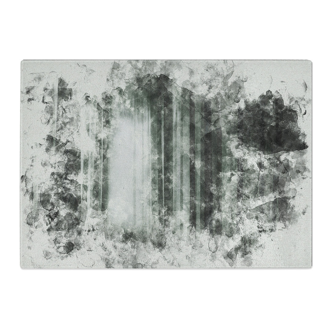 Tempered Glass Twilight Forest Watercolour Chopping Board