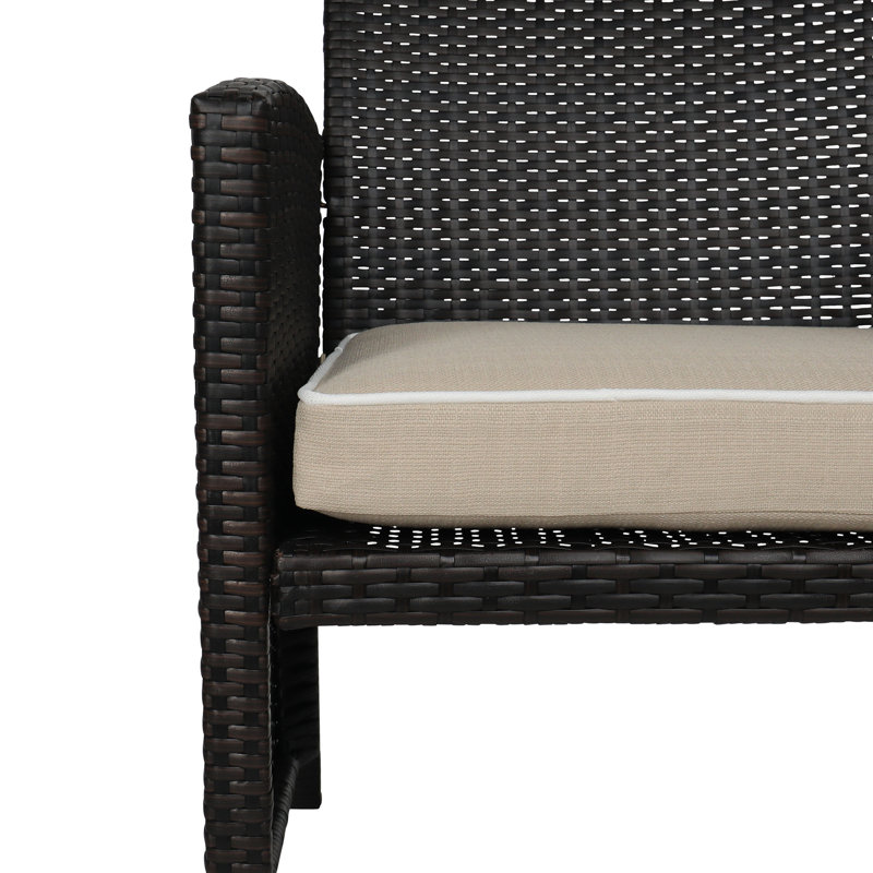 Wendin Outdoor 3'' Dining Chair Seat Cushion, Linen
