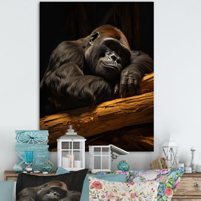 Gorille de la sieste sur toile