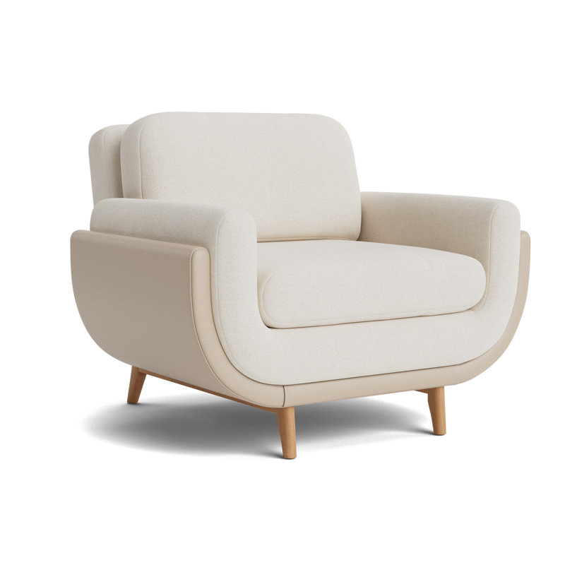 Regatta Chair, Boucle - Cream/Greenwich Leather - Taupe, Natural
