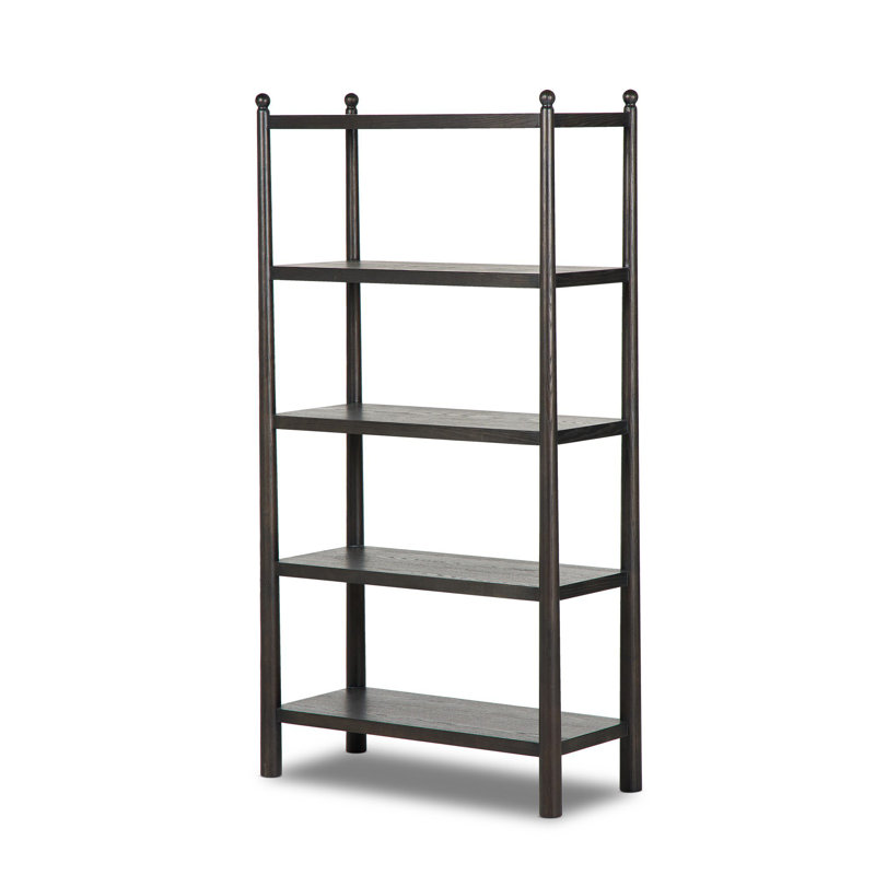 Eldridge Standard Bookcase, Distressed Black Oak
