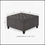 Grand repose-pieds de rangement carré avec pieds en bois, table basse capitonnée à boutons, parfait pour la vie moderne et rangement supplémentaire-588560250