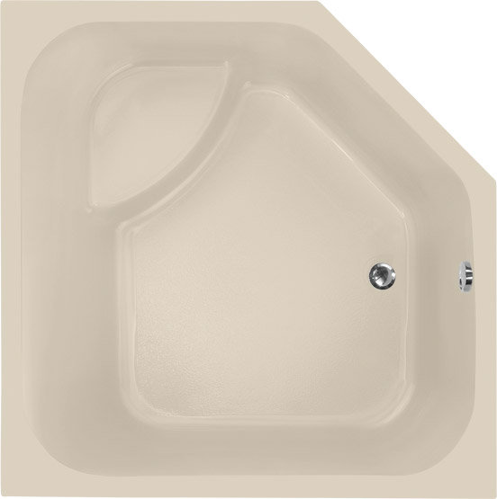 Katarina 69'' L Soaking Bathtub, Almond, Polished Chrome