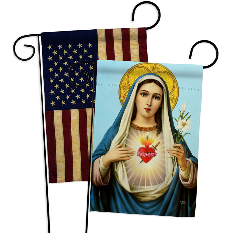 Drapeau de jardin en polyester 18,5 x 13 po Faith