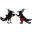 2 Piece 13" H Mr and Mrs Crow Set