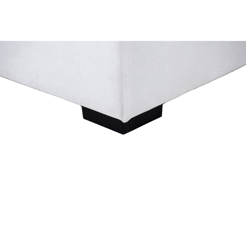 Canapé et méridienne Ambrosio, Accoudoir à gauche (vu de face), White Polyester