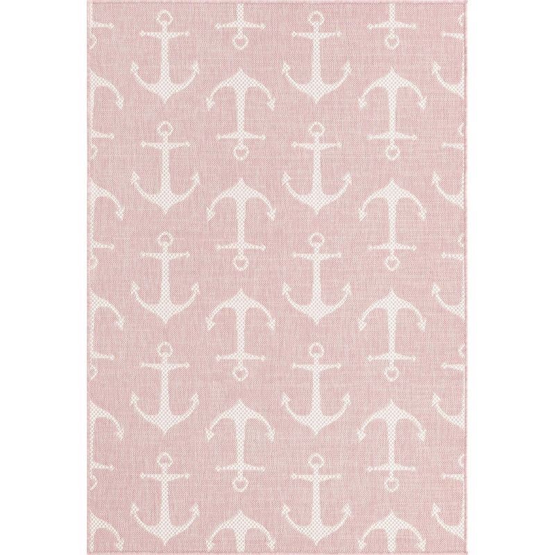 Tapis intérieur / extérieur Brentwood, Rose, Rectangle 4pi x 6 pi