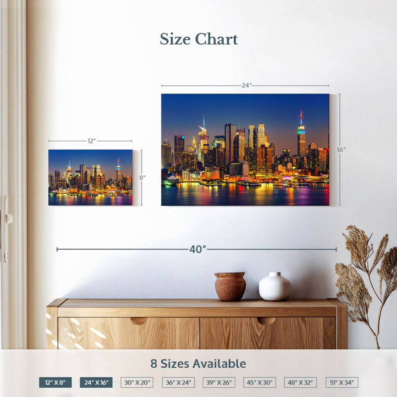 Kavia Manhattan Glowing Lights, 16" H x 24" W