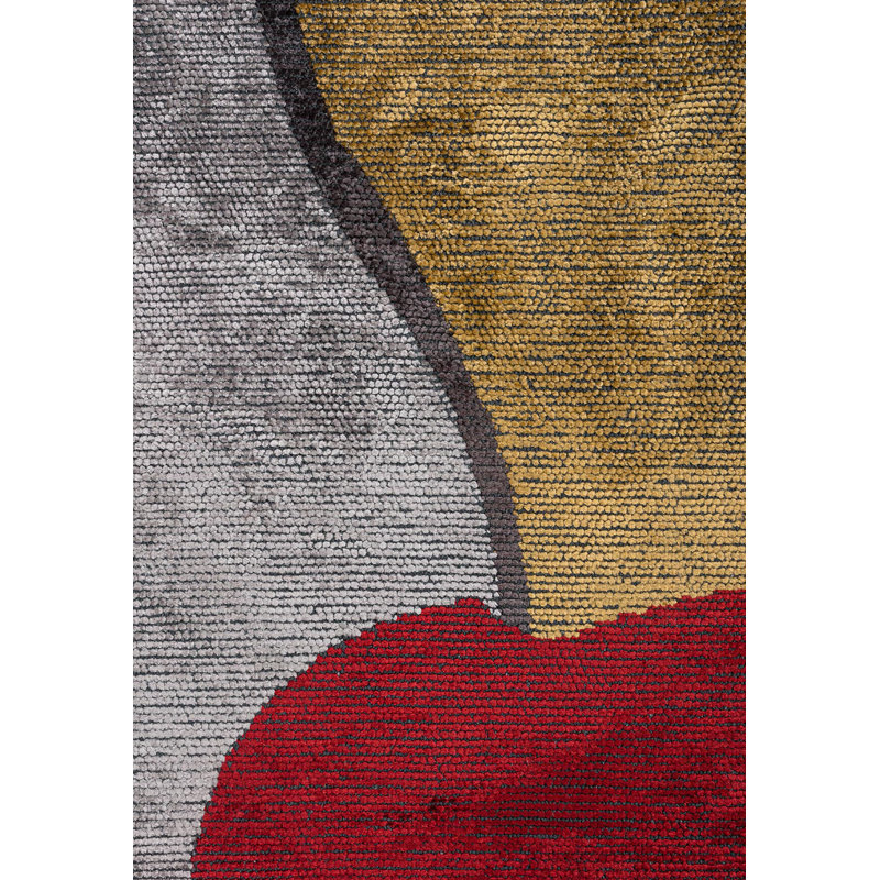 Johann Abstract Hand Loom Indoor / Outdoor Area Rug, Rectangle 6'6" x 8'2"