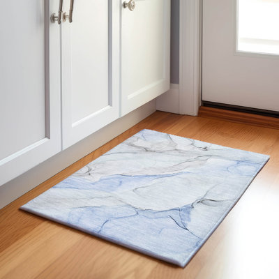 Tapis bleu Cerrito AMF515 lavable à la machine de qualité supérieure