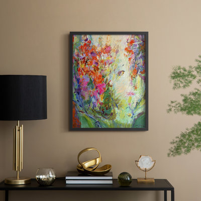 «Bold Flourish II», reproduction encadrée - bois massif