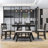 Damu 6 - Piece Dining Set, Dining Table with Storage Shelf and Bench and 4 Chairs-1664202797-1664202802