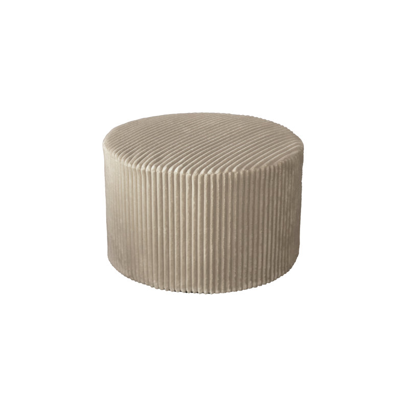Repose-pieds plein Corduroy Upholstery, Chameau