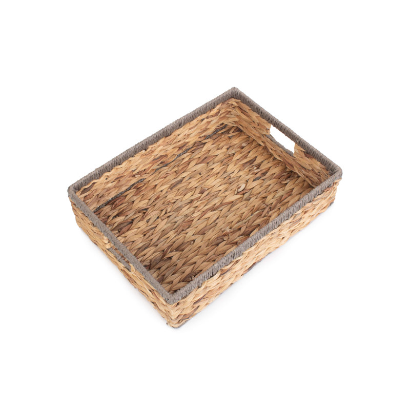 Shallow Water Hyacinth Storage Basket, 34cm W x 47cm D