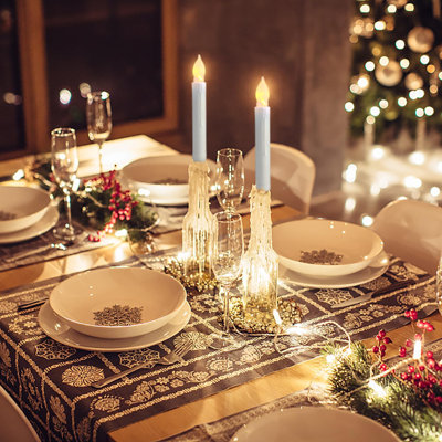 Outdoor String Candles Lights 24 Flameless For Home