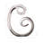 Decorative Abstract Curved Glass Sculpture Decoration for Home Decor - Artistic Figurine Accent for Living Room Display - 9", Clear