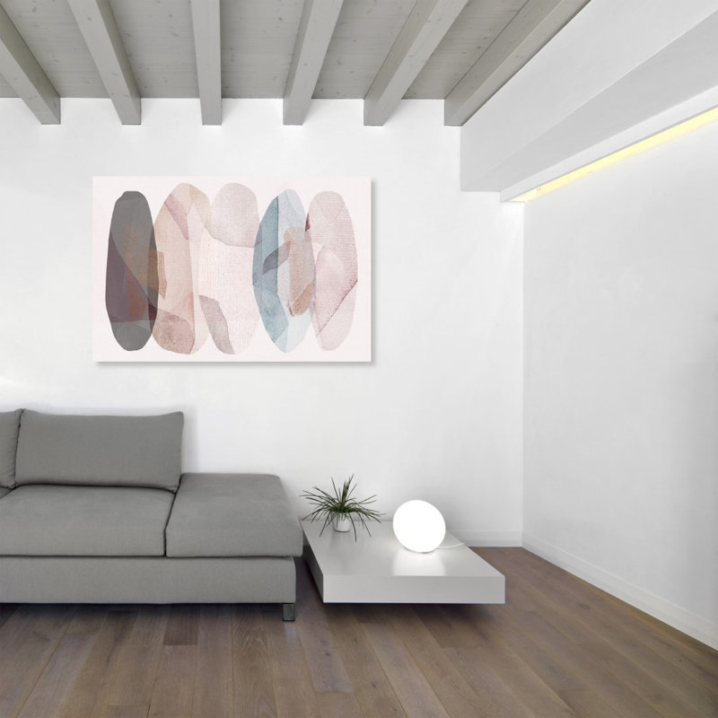 «Leaf Shower» par Oliver Gal - impression, H 16 po x l 24 po, Toile tendue