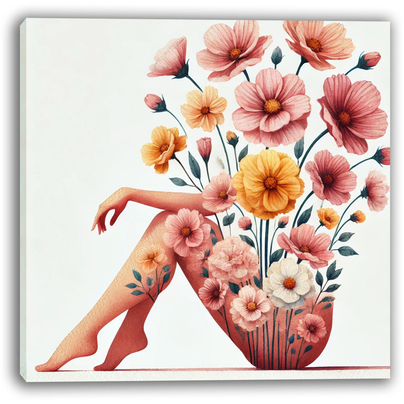 Art mural sur toile Blossom Fusion, H 12 po x l 12 po x P 1 po