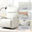 Fauteuil oscillant pivotant 270 °, surface facile à nettoyer - Fauteuil inclinable gris, port